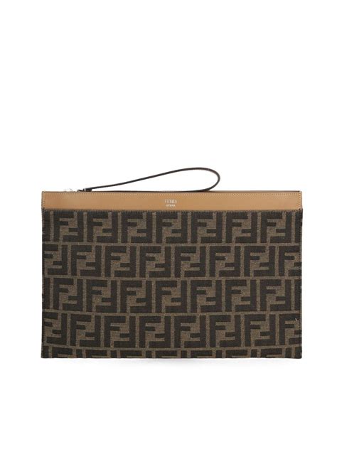 pochette fendi uomo originale|fendi medium flat pouch.